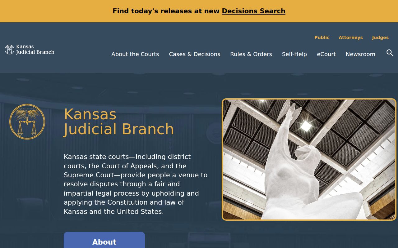 Kansas court hierarchy for the Ness County court docket